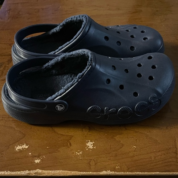 CROCS Other - Crocs Baya Fur-Lined clogs, Navy Blue, Men’s Size 11 - Like New!